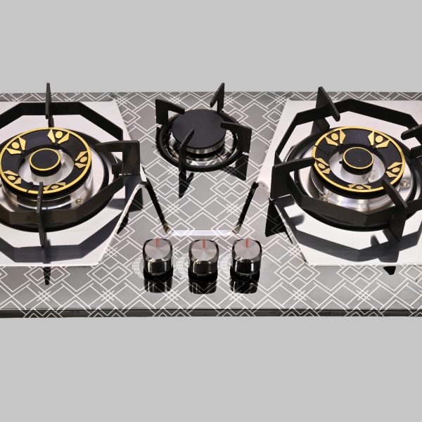 AXIS AX-SS102-APS120 3-Burner Silver Stainless Steel Hob