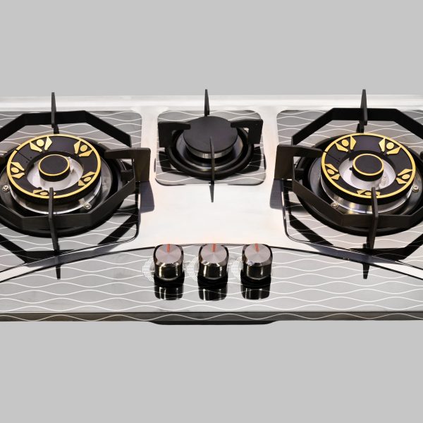 AXIS AX-SS103-APS120 3-Burner Silver Stainless Steel Hob