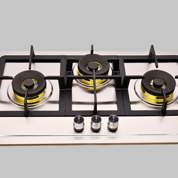 AXIS AX-114 3-Burner Silver Stainless Steel Hob