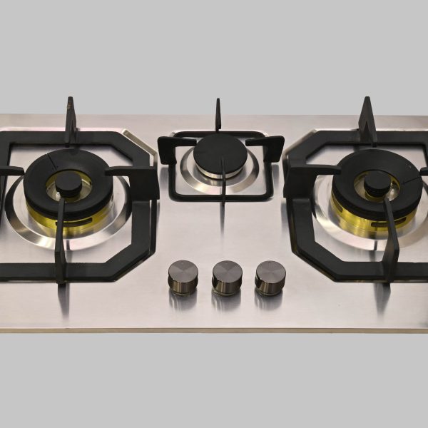 AXIS AX-SS474-APS 3-Burner Silver Stainless Steel Hob