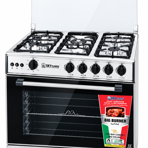 Sky Flame Cooking Range (SF-5 SS) 5-Burner Stainless Steel