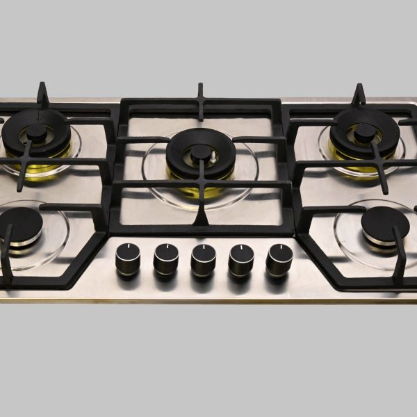 AXIS AX-552 5-Burner Silver Stainless Steel Hob