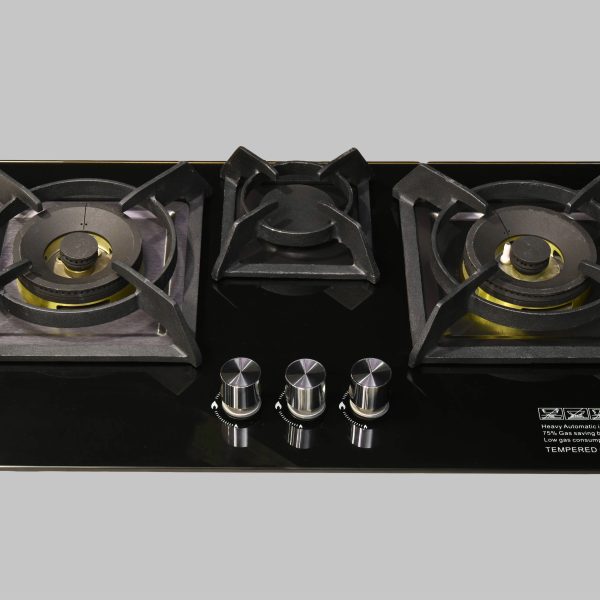 AXIS AX-GL58-APS 3-Burner Black Glass Hob