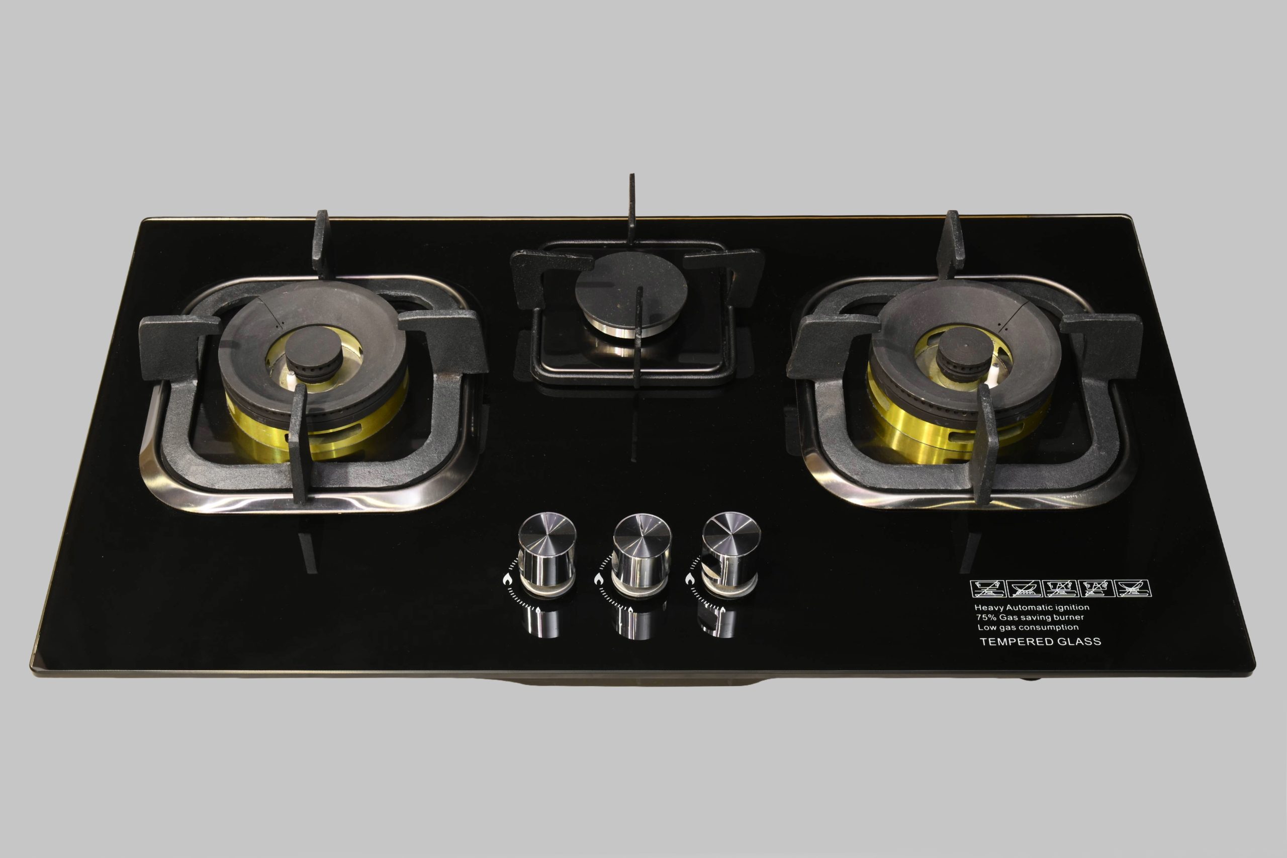 AXIS AX-GL59-APS 3-Burner Black Glass Hob
