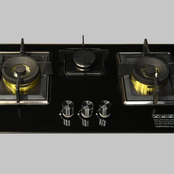 AXIS AX-GL61-APS 3-Burner Black Glass Hob