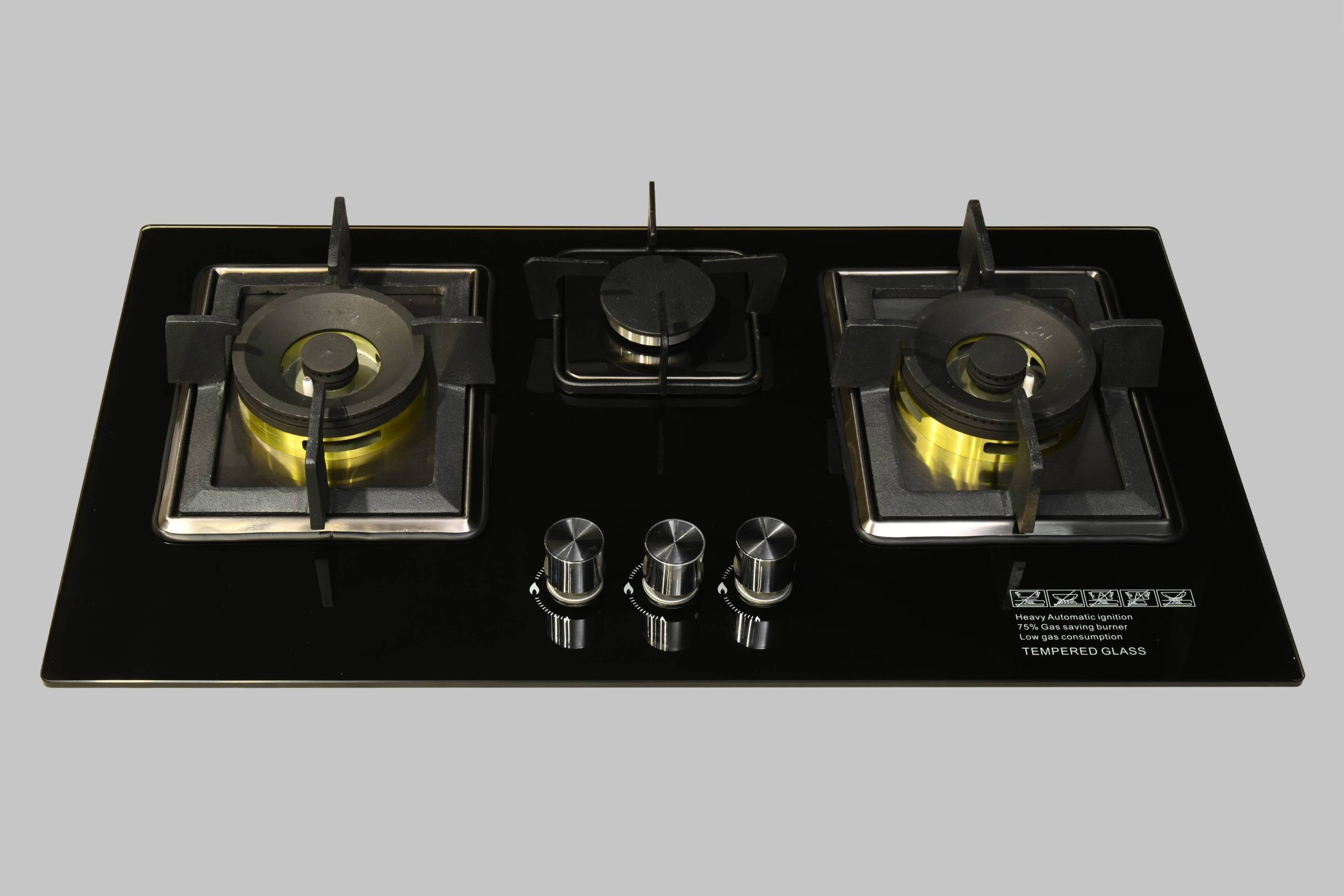 AXIS AX-GL61-APS 3-Burner Black Glass Hob